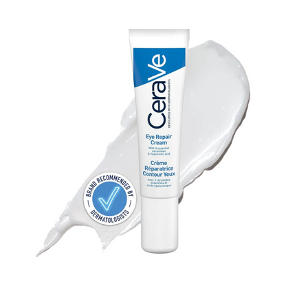 CeraVe Eye Repair Cream with 3 Essential Ceramides and Hyaluronic Acid for Dark Circles & Puffiness 14ml